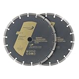 PRODIAMANT Diamanttrennscheiben Set 2x 230mm universal Trennscheibe für Stein, Beton, Granit, Mauerwerk, Ziegel Zubehör Winkelschleifer