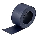 MECCANIXITY Lederband aus Kunstleder, doppelseitig, 200,7 cm lang, 4 cm breit, marineblau für DIY Handwerk, Gürtel, Taschen