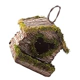 CAXUSD das Vogelnest vogelhaus zimmervoliere Garden Decor gartendekoration Vogelspielplatz Vogelkäfig Hirse Vogelfütterer Vogelschutz Vogelnest im Freien Vogelbrutnest hölzern Coffee