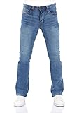 riverso Jeans Herren Stretch Bootcut RIVFalko Jeanshose Hose Denim Blau w38, Farbe:Middle Blue Denim (M236), Größe:38W / 32L