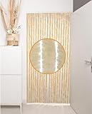 DEFACTO Chenille Flauschvorhang Türvorhang (100x210cm) - Insektenschutz und Sichtschutz, Wetterfestes, UV-stabilisiertes Polypropylen, Geräuschlos & Kratzfrei, Made in Italy (Bronze)