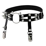 WRITWAA Punk Gothic Leg Garter Aus Mit Nieten Handgefertigter Beinstutzen Für Streetstyle Ideal Für Kostüme Und Partys