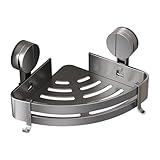 Eck-Duschregal – selbstklebendes Saugnapf-Regal, wasserdichter Badezimmer-Halter | Wandmontierter Organizer für Seife, Shampoo, platzsparende Aufbewahrungseinheit, kein Bohren, langlebiges Regal für