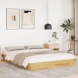 Xichuzi Massivholzbett ohne Matratze 140x200 cm Eichenholz, Bettgestell, Schlafzimmer Bett, Bed Frame - 3315733