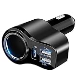4 in 1 Auto Ladegerät PD 3.0 Zigarettenanzünder USB Verteiler 12V KFZ Ladegerät 168W Schnellladung Mini USB Adapter Steckdose für iPhone 17 16 15 14 13 12 Samsung S25 S24 Huawei GPS Dash Kamera