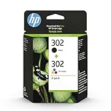 HP 302 (X4D37AE) Multipack Original Druckerpatronen für HP DeskJet 1110, 213x, 363x, HP ENVY 452x, HP OfficeJet 383x, 465x, 52x , 1xSchwarz, 1x Farbe ,2 Stück (1er Pack)