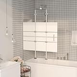 Somanki Faltbare Duschkabine ESG, Duschabtrennung, Schiebetür Dusche, Duschwanddichtung, Duschkabinen Ersatzteile, Dusche Eckeinstieg, 100x140 cm Weiß