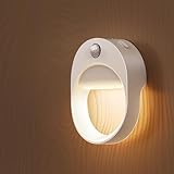 LOHAS-LED Nachtlicht mit Bewegungsmelder, Aufladbar Typ-C LED Nachtlicht[1 Stück],3 Modi (AUTO/AUS/EIN), 3 Helligkeit Einstellbare, 3000K Warmweiß, Bewegungsmelder Licht für Flur, Küche, Treppe