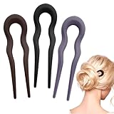 BUOKSLLY 3 Stück U-Förmige French Hair Pin, Haarnadel, U-förmige Haarschmuck, Women Haarspangen für Hochsteckfrisuren, ABS-Material, Vielseitig, Elegante Hair Accessories