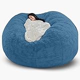 Luxuriöser Sitzsack aus Kunstfell, für Erwachsene, Plüsch, Lounge-Sessel für Wohnzimmer, Dekoration, extra flauschig, kein Füllstoff im Lieferumfang enthalten