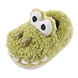 Kinder Baumwolle Hausschuhe Niedlichen Haar Hausschuhe Zuhause Warm Für Babys Baumwolle Schuhe Winter Lernkugel (Green, 28 Little Child)