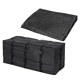 MUCKLILY 1 Satz Dach gepäck Tasche stabmixwe dachbox Auto dachboxen faltbar große Seesack für die Reise wasserdichte Autodachtasche Gepäcktasche auf dem Dach eines Fahrzeugs Emulsion Black