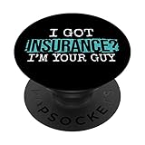 I'm Your Guy Versicherer Versicherungs-Makler Versucherung PopSockets PopGrip: Ausziehbarer Sockel und Griff für Handys/Tablets mit Tauschbarem Top