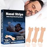 Schnarchstopper Nasenpflaster Schnarchen - 120 Stück Nasal Strips Besser Atmen Nose-Strips, Anti Schnarch Nasenstrips für Schlafen und Sport