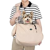 Ownpets Hundetragetasche, Große Hundetasche bis 11kg, Tragetuch Hund, wendbare und freihändige Hundetasche mit verstellbarem Gurt und Schulterpolster für Outdoor