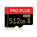 512GB Micro SD Karte Speicherkarten mit Adapter High Speed Class 10 Speicherkarte für Android Smartphone Digital Security Cams Tablet und Drone