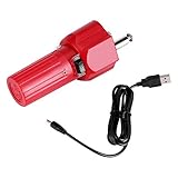 MAGT Grillmotor, Elektrische Grill Motor Solide Konstruktion BBQ Rotator Motor Grillspieß Motor mit USB Kabel, Braten Halterung Zubehör (Farbe:Rot)