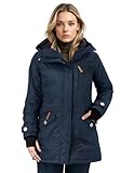 Berydale Damen Funktionsparka Jacke, Marine - Gefütterter Winter Parka, XL EU
