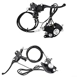 Hochleistungs-Bremsen-Set für Elektro-Falträder mit Doppelkolben und 180 mm elektrischer Kabellänge (vorne + hinten)