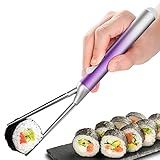IROJEEF Küchen-Essstäbchen-Set aus Metall, Essstäbchen, Autosticks, Anfänger, Essstäbchen-Assistent, einfache Essstäbchen, super tragbar, leicht zu reinigen (lila)