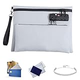Geldbeutel mit Schloss,Zubehörtasche Für Kleinteile - Für Registerkasse, modische Nutzung, gesichert für Pässe, Frauen, Notarbedarf, Bank, Reise und tägliche Organisation