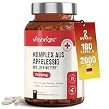 Apfelessig Kapseln Hochdosiert 180 – 2 Monate | Apfelessig mit „Mutter“ | Hochwertiger Apfelessig-Komplex Mit Gewürzmischung | Vitabright Apple Cider Vinegar Capsules