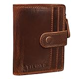 STILORD 'Beckett' Kartenetui Leder RFID Herren Mini-Geldbörse Portemonnaie klein für EC-Karten Slim Wallet Geldbörse Brieftasche Voll-Leder, Farbe:Kara - Cognac