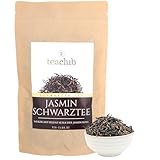 Jasmin Schwarztee lose 100g - Aromatisch-blumiger Schwarzer Tee mit echten Jasminblüten - Premium Schwarztee für einzigartiges Geschmackserlebnis - Ideal für Teeliebhaber - TeaClub Black Tea