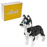 Larcele Mikro Husky Hund Bausteine Spielzeug Bricks Haustier Bauen Bauklötze,950 Stücke KLJM-02 (Schlittenhund) Mehrweg
