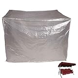 Laneetal Schutzhaube Hollywoodschaukel Gartenschaukel Schutzhülle Gartenmöbel PE Abdeckplane mit Klettverschluss 215x150x150cm Transparent