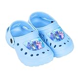 Disney Stitch Clogs für Mädchen, Leichte Sommersandalen im Stitch und Angel Design, Kindergeschenk, Größe EU 30/31 | Blau