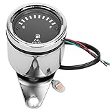 LED Anzeige der Kraftstoffanzeige, DC 12 V Universal Motorrad Auto Kraftstoffanzeige LED Anzeige Elektrische Kraftstoffanzeige Elektronische Ölzählerlehre Silber