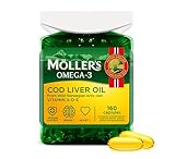 Moller’s ® | Lebertran Kapseln | Omega-3-Fettsäuren DHA & EPA, Enthält Vitamin A, D & E, Unterstützt Immunsystem, Herzfunktion, Gehirnfunktion & Sehkraft | 160 Stück