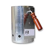 La zappa Kohleanzünder und Briketts für Grill belebt Flamme mit Schutzgriff H 30 cm