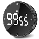 Digitaler Küchentimer Magnetischer,Eieruhr Timer,Küchenuhr Stoppuhr Countdown Count up,Laut Ton Küchenwecker Zeitmesser mit LED-Anzeige,Kurzzeitmesser zum Kochen Backen Fitness Lernen mit Batterie