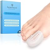 FERSENFREUND© Zehenschutz 14er Gross - NEUHEIT 2025 - Premium Zehenkappen Zehenpolster Zehenschutzkappe Zehen Polster Zehenpflaster Anti Blasen Schutz Zehenschoner Silikon