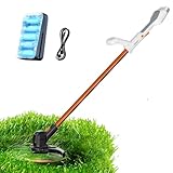 Litheli Akku Rasentrimmer 20V, 25cm, Rasentrimmer mit Akku und Leistungsstarkem Motor, 10000mAH Mobiler Batterien, Geeignet für Gartenrasen und Außenschnitt, Rasentrimmer