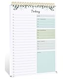 To Do List Notizblock - To Do List Notizbuch für die Arbeit mit 52 Blättern, undatierter Tagesplaner mit Stundenplan für die Aufgabenverwaltung, To Do List Planer geeignet für Büro, Zuhause und Schule