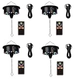 Uikdjgu 4X Rotierende Discokugel-Motorlichter mit Fernbedienung, 18 LEDs für 12 16 20 24 Spiegelkugel-Rotator (Nicht im Lieferumfang Enthalten)