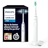 Philips Sonicare 3100 elektrische Zahnbürste, Schallzahnbürste, Andruckkontrolle und Timer, Weiß, Modell HX3671/13