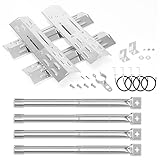 GFTIME Universal Edelstahl Brennerabdeckung Brenner Ersatzteile für Jamestown, Landmann, Enders, Taino, Barbecook, Flammenverteiler und Gasgrill Brenner für Charbroil, Proficook, 4er-Set