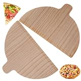 TANGPINGMAO 2pcs hölzerne Pizza schälen 11x6.7x0.2 '' Pizza -Paddel mit bequemem Griff einfach zu verwendendem Pizza -Brett mit abgeschrägten Kantenwischreinigung Pizza Spatel Küchenbedarf
