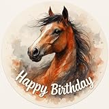 Tortenbild, mit dem Motiv: PFERDE,Essbares Foto für Torten, Fondant,Tortenaufleger Ø 20cm PFERDE 1000