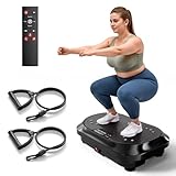 Leistungsstarkes Vibrationsplatten-Trainingsgerät mit Bluetooth-Lautsprechern – 120 Massageintensitätsstufen für Heimfitness, Lymphdrainage und Körperformung