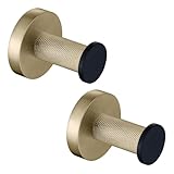 SWHC Handtuchhaken Kleiderhaken Wandhaken Garderobenhaken Wandmontage 304 Edelstahl Schwarz Gold | Wandhaken Wand mit 5kg Tragkraft & Montagezubehör | für Bad, Küche, Schlafzimmer (2 Stk.)