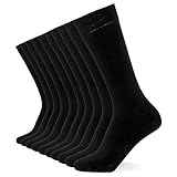FM London (10er-Pack) Einfarbige Herrensocken - Bequeme anthrazitfarbene, marineblaue und schwarze Socken für Herren - Baumwollsocken geeignet für Arbeits- und Freizeitkleidung