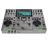 Denon DJ PRIME GO+, tragbarer DJ Controller und Mischer, 2 Pult, WLAN-Streaming, Bluetooth, Lichtsteuerung, 7-Zoll Touchscreen und Akkubatterie