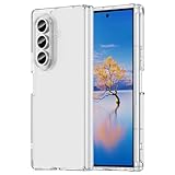 Wookfiss Hülle für Samsung Galaxy Z Fold 7, Harte Transparent PC Rückseite Schutzhülle + Weiche Silikon TPU, Stoßfeste Durchsichtige Handyhülle, Sturzfest Case
