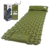 VALEHOWL Isomatte Selbstaufblasend für Camping, Ultraleicht Aufblasbare Matratze mit Fußpresse Pumpe und Kissen, Outdoor Luftmatratze für Zelt, Reise, Wandern…