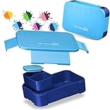 My Vesperbox – Mini Lite - Bento Box Kinder - Lunchbox - extrem robust – Brotdose – Brotbox ideal für Kindergarten und Schule (Deckel Hellblau/Körper Blau)